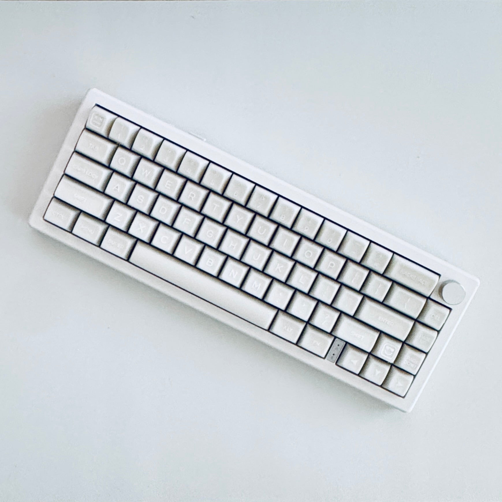 Translucent Creamy White Mechanical Keyboard with Silent or Thocky Keycaps and a Full Color Backlit RGB Colors