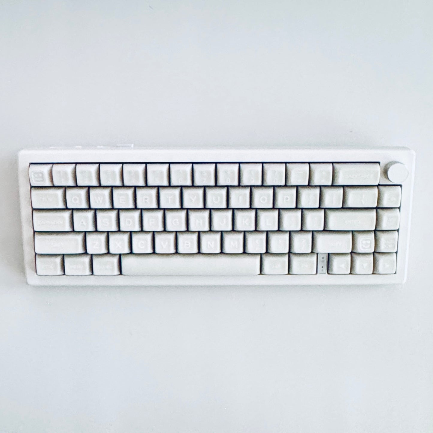 Translucent White Mechanical Cream Keyboard with Silent or Thocky Sound Profile