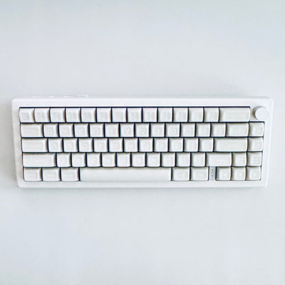 Translucent White Mechanical Cream Keyboard with Silent or Thocky Sound Profile