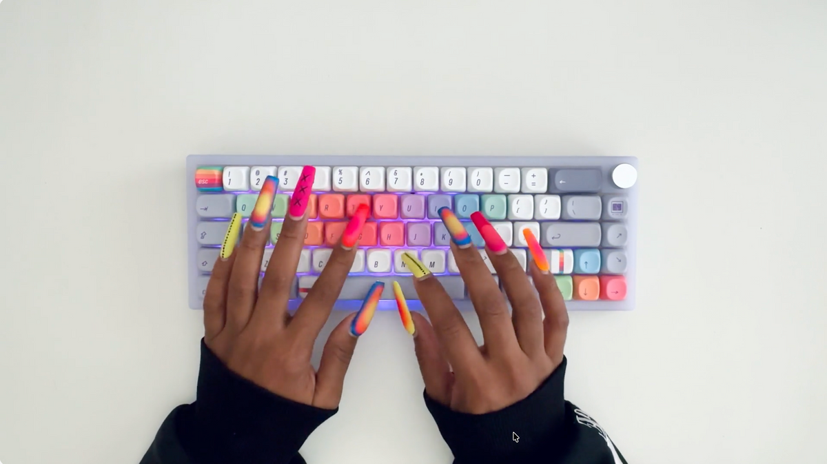 Wireless Mac Keyboard for Long Nails - Retro Finder